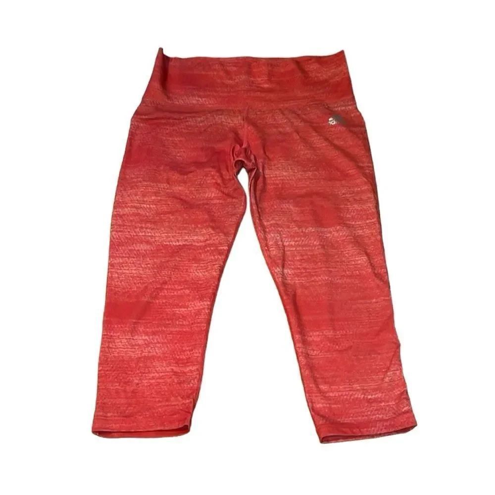 Adidas Climalite mid-rise Capri Leggings , red, Medium